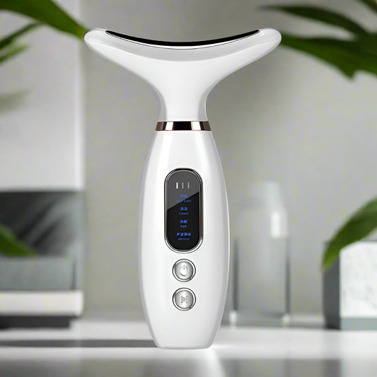 Neck Beauty Instrument Charging Color Light V Face Massage Instrument